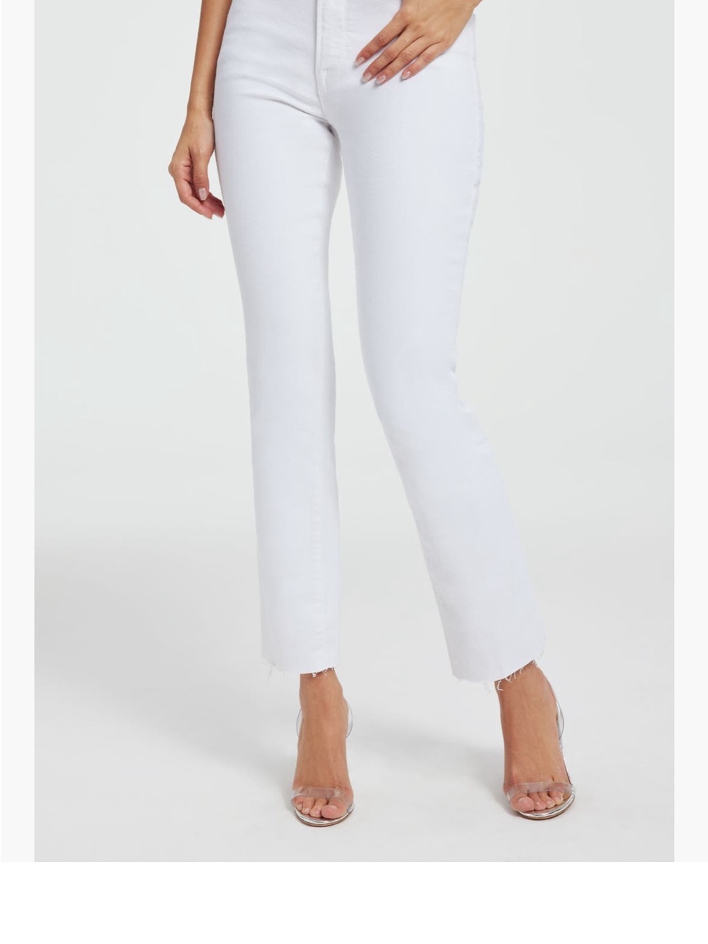 Good American Good Legs Straight Jeans in White